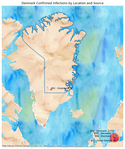 Denmark mapped