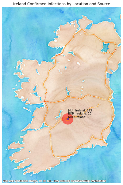 Ireland mapped