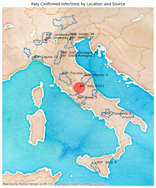 Italy mapped