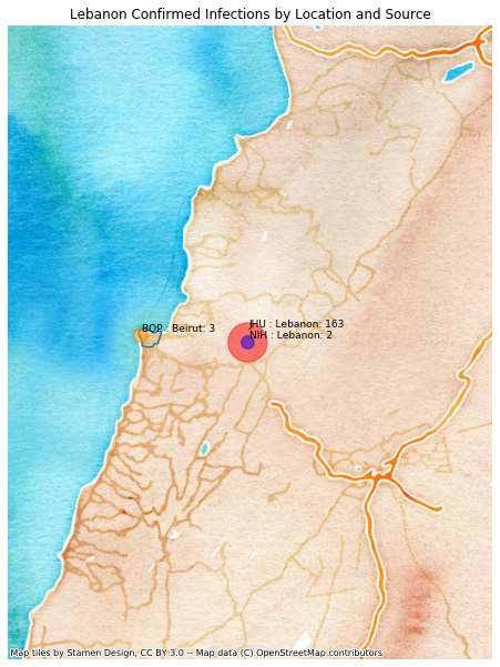 Lebanon mapped