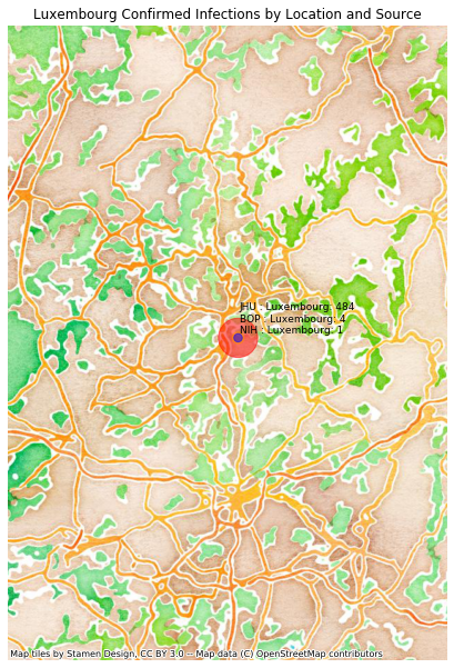 Luxembourg mapped