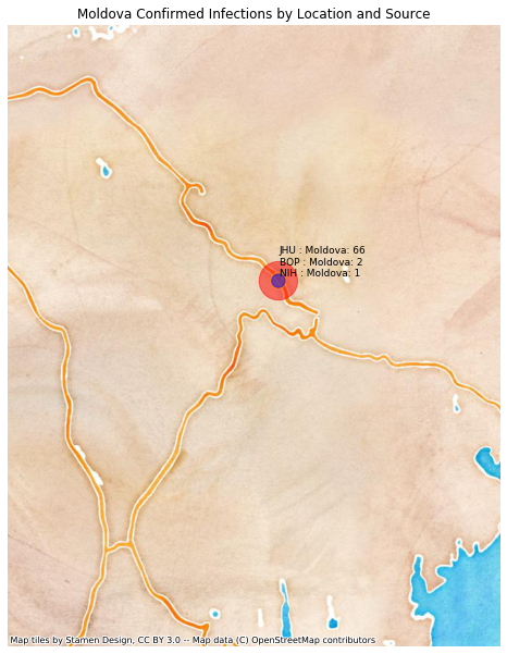 Moldova mapped