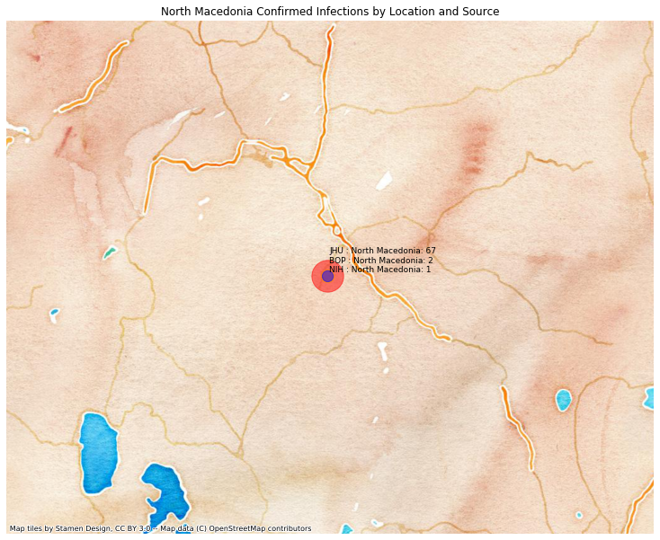 North Macedonia mapped