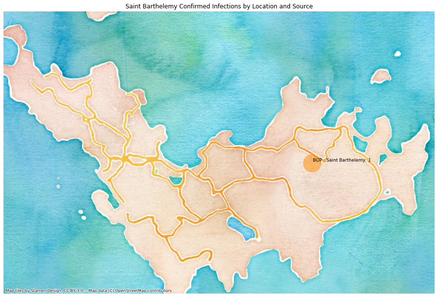 Saint Barthelemy mapped