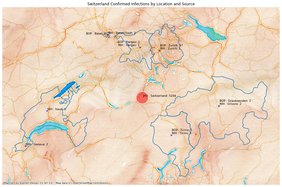 Switzerland mapped